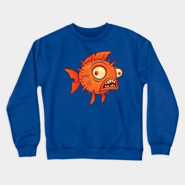 Pufferfish Crewneck Sweatshirt by fizzgig